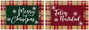 DKD Home Decor Felpudo de Fibra de Coco y PVC con Cuadros, Pack de 2