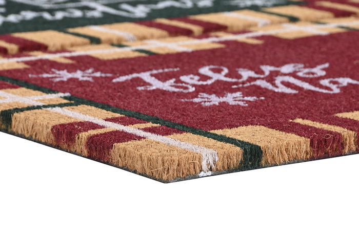 DKD Home Decor Felpudo Navidad Tradicional Verde Rojo 40 x 60 cm (2 Unidades)