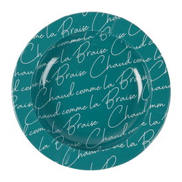 Home Deco Factory Cenicero Metal Diámetro 13 cm con 4 Ranuras Modelos Surtidos
