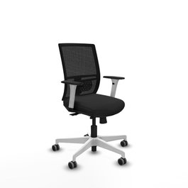 PIQUERAS Y CRESPO Silla de oficina Yunquera con mecanismo Sincro/Traslack y Similpiel Negro