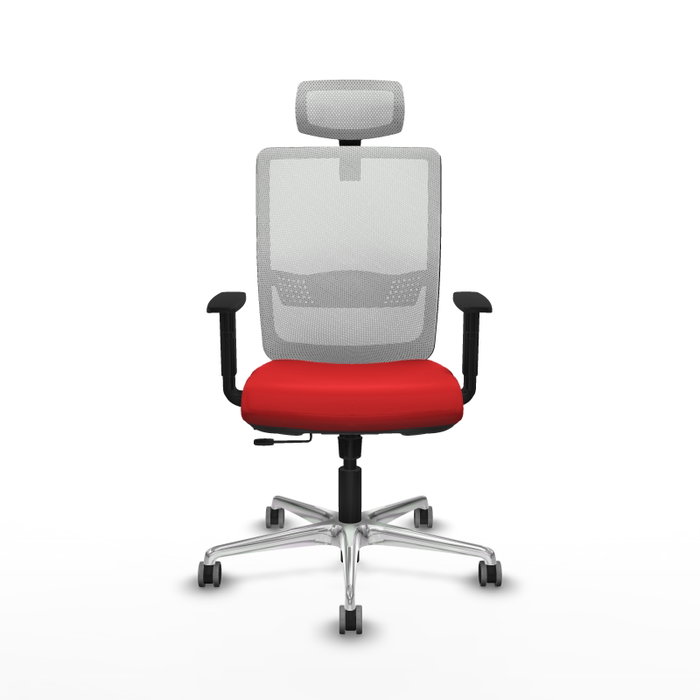 PIQUERAS Y CRESPO Silla de oficina Haches con mecanismo Sincro/Traslack Rojo y Blanco PIQUERAS Y CRESPO Silla de oficina Haches con mecanismo Sincro/Traslack Rojo y Blanco