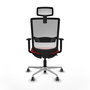PIQUERAS Y CRESPO Silla de oficina Haches con mecanismo Sincro/Traslack Rojo y Blanco