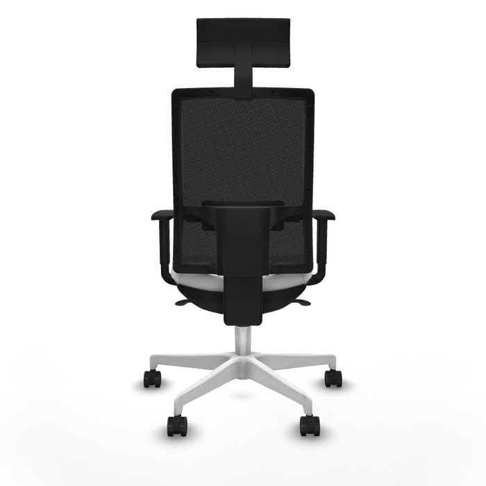 PIQUERAS Y CRESPO Silla de oficina Horna con mecanismo Sincro, Blanco y Negro