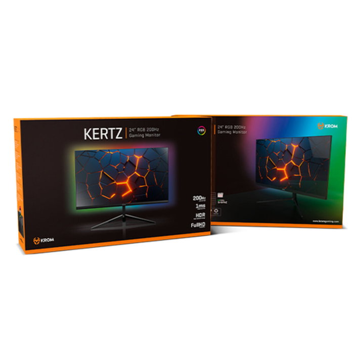 Krom Kertz Monitor Gaming 23.8 pulgadas Full HD 200 Hz RGB Negro de 1ms