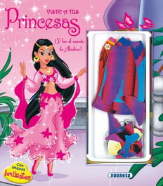 SUSAETA EDICIONES, Viste a tus princesas con imanes brillantes con cuento de Aladino