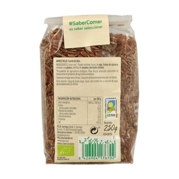 Biográ Arroz Rojo Bio 250g Biográ Arroz Rojo Bio 250g