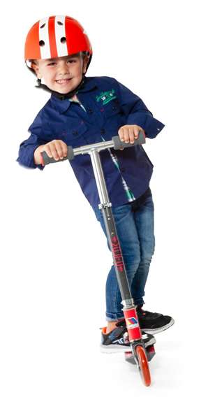 Molto Patinete 2 Ruedas Plegable Rojo, Altura Ajustable 72-77 cm, Soporta 50 kg, Edad Mínima 2 Años