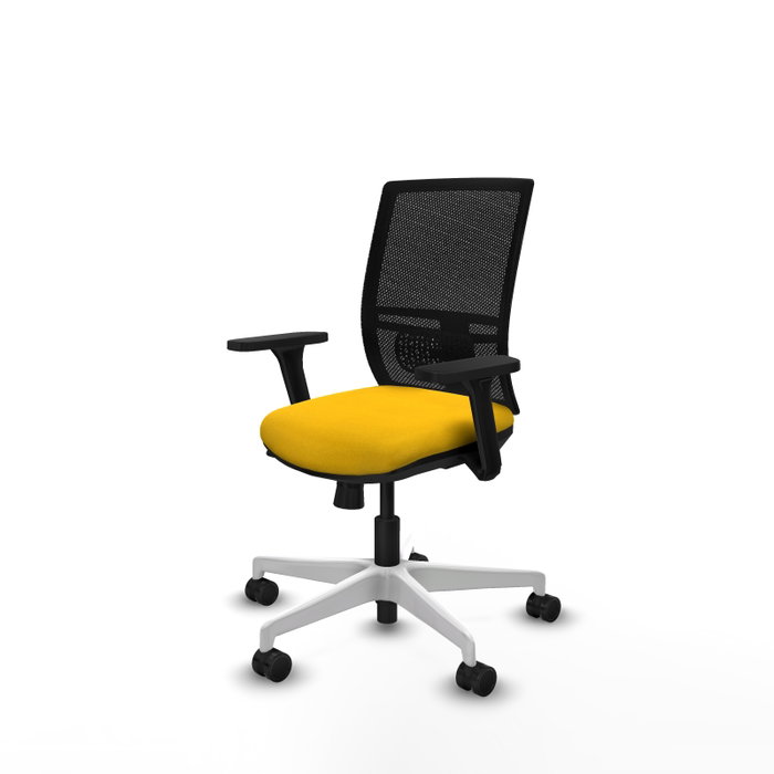 PIQUERAS Y CRESPO Silla de oficina Yunquera con mecanismo Sincro/Traslack, Amarillo y Negro PIQUERAS Y CRESPO Silla de oficina Yunquera con mecanismo Sincro/Traslack, Amarillo y Negro