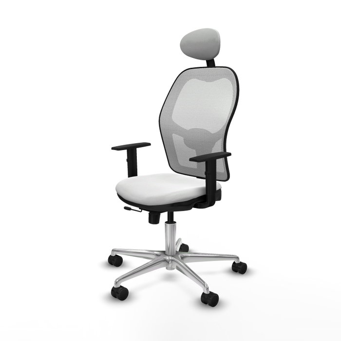 PIQUERAS Y CRESPO Silla de oficina Jorquera con mecanismo Sincro/Traslack, color Blanco