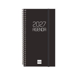 Finocam Agenda Anual 2027 Espiral Basic Opaque Negro