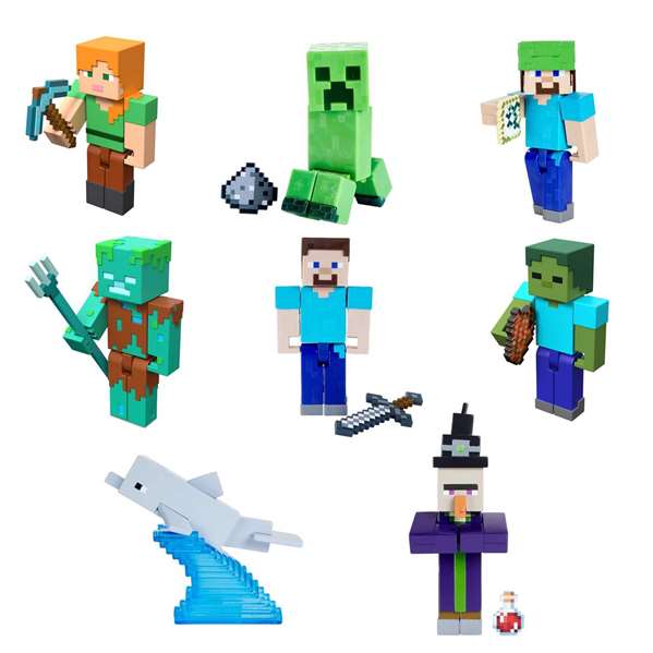 Mattel Figura Minecraft Articulada de Juguete con Cubos de Papel para Construir 8 cm - Modelos Surtidos Mattel Figura Minecraft Articulada de Juguete con Cubos de Papel para Construir 8 cm - Modelos Surtidos