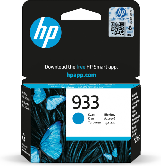 HP Cartucho de Tinta Original 933 Cian