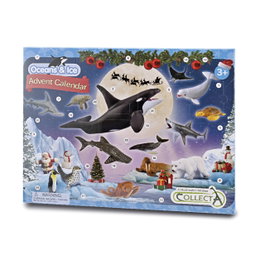 Collecta Calendario de Adviento Océanos 84303 - 24 Mini Figuras de Animales Marinos + Cartas AR para Niños +3 Años