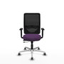PIQUERAS Y CRESPO Silla de oficina Zulema Morado/Negro con mecanismo Sincro/Traslack