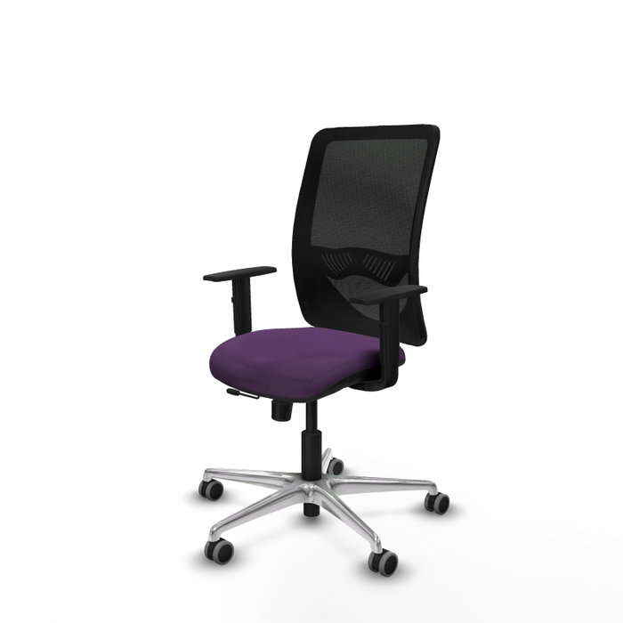 PIQUERAS Y CRESPO Silla de oficina Zulema Morado/Negro con mecanismo Sincro/Traslack