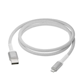 Dbramante1928 Cable Lightning a USB A 1.2m Blanco - CB12ALGR7115 - Trenzado, Plástico 100% Reciclado, 480 Mbps, Plug & Play
