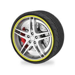 OCC Motorsport Protector de Llantas Amarillo, 600 x 2 cm, Adhesivo 3M, Ref: OCCDEC014