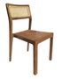 DKD Home Decor Silla de Teca Maciza y Ratán