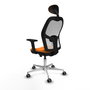 PIQUERAS Y CRESPO Silla de oficina Jorquera Naranja y Blanco
