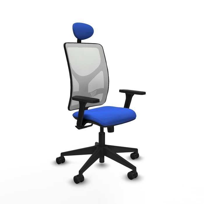 PIQUERAS Y CRESPO Silla de oficina Motilla con mecanismo Sincro, Azul y Blanco PIQUERAS Y CRESPO Silla de oficina Motilla con mecanismo Sincro, Azul y Blanco
