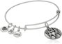 Alex And Ani Pulsera Geminis3 Plateada de 17,5 cm