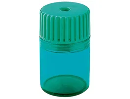 Mor Sacapuntas 914 Plástico 1 Uso con Depósito y Cuchilla Fijada por Presión Color Turquesa