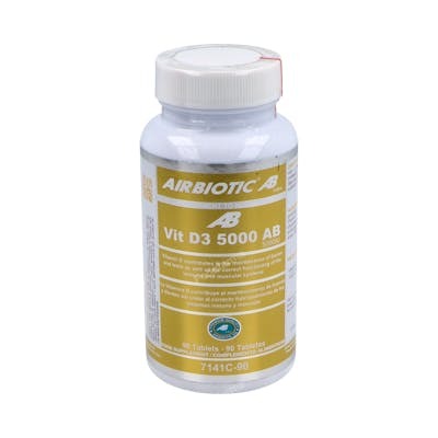 AIRBIOTIC Vitamina D3 5000Ui 90Comp. Beneficios para el calcio, fósforo y sistema inmunitario. AIRBIOTIC Vitamina D3 5000Ui 90Comp. Beneficios para el calcio, fósforo y sistema inmunitario.