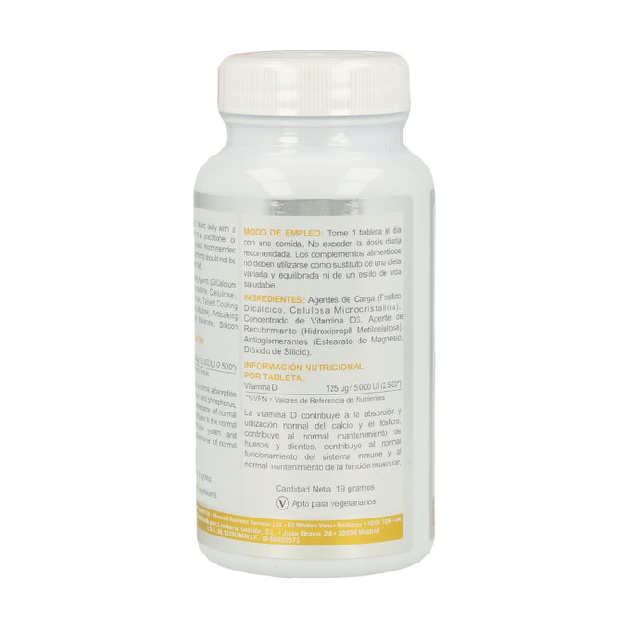 Airbiotic Vitamina D3 5000UI 90 comprimidos Airbiotic Vitamina D3 5000UI 90 comprimidos