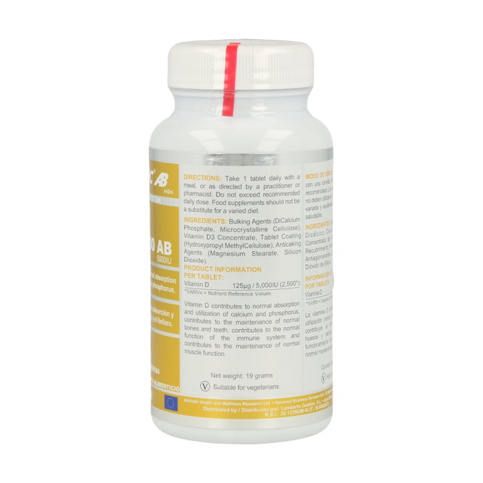 Airbiotic Vitamina D3 5000UI 90 comprimidos Airbiotic Vitamina D3 5000UI 90 comprimidos