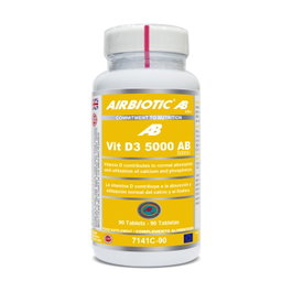 Airbiotic Vitamina D3 5000 UI 90 Comprimidos Contribuye al Metabolismo del Calcio y Fósforo
