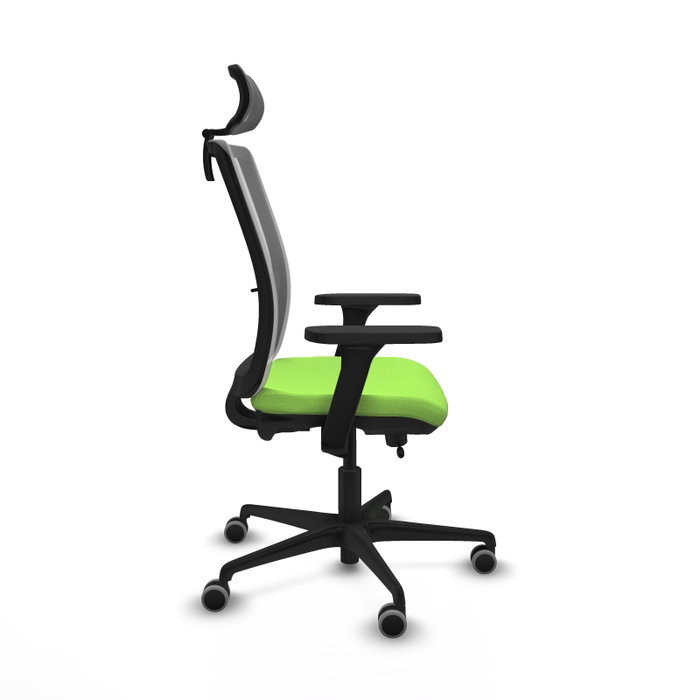 PIQUERAS Y CRESPO Silla de oficina Haches con mecanismo Sincro/Traslack, Pistacho y Gris
