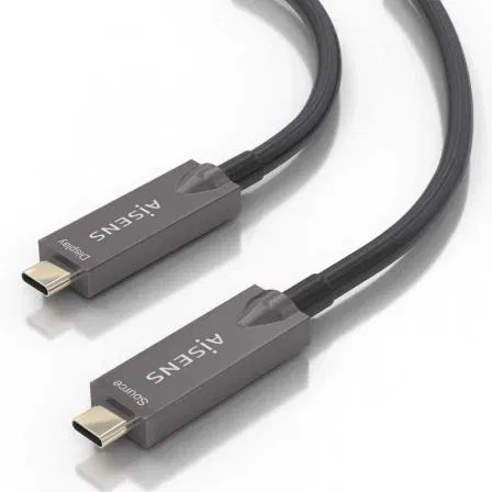 Aisens Cable USB 3.1 Tipo-C AOC A157-0882 Macho - Macho 10Gbps 60W 10m Negro Aisens Cable USB 3.1 Tipo-C AOC A157-0882 Macho - Macho 10Gbps 60W 10m Negro