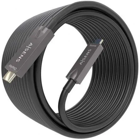Aisens Cable USB 3.1 Tipo-C AOC A157-0882 Macho - Macho 10Gbps 60W 10m Negro Aisens Cable USB 3.1 Tipo-C AOC A157-0882 Macho - Macho 10Gbps 60W 10m Negro