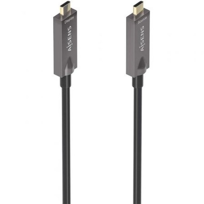Aisens Cable USB-C AOC 10Gbps 10m 4K@60Hz 60W Negro