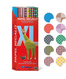 SADIPAL Papel de Regalo Rollo Gran Formato XL 1x2 m (Caja de 50)