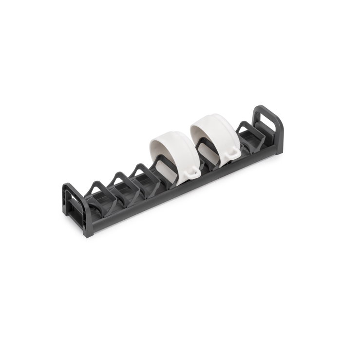 Emuca Portabol Orderbox para cajón, 90x470mm, Aluminio y Plástico, Gris antracita