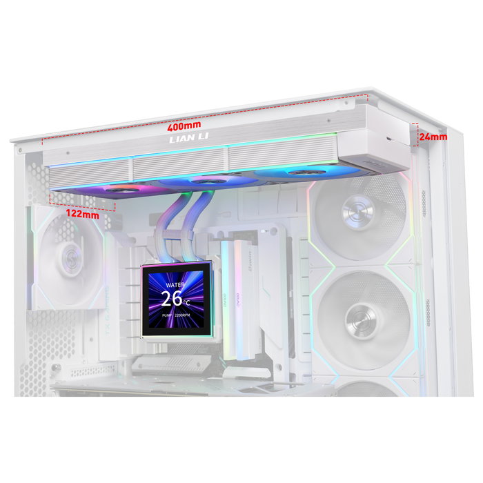 Lian Li HydroShift II LCD-S 360CL Weiß AiO-Wasserkühlung