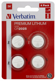 Verbatim CR2025 Pilas de Litio 3V (Pack de 4)