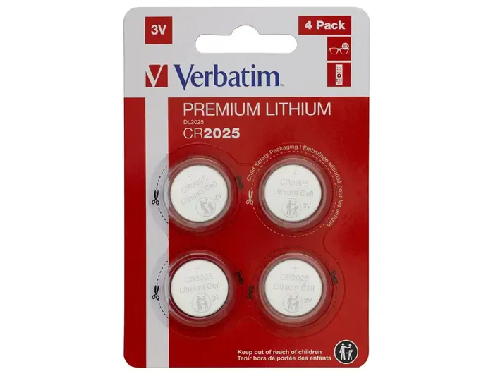 Verbatim CR2025 Batería de Litio 3V (Pack de 4)