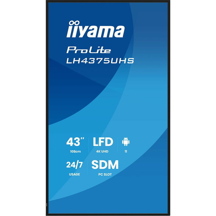 Iiyama LH4375UHS-B2AG 43 el monitor de señalización digital 4K UHD Android 11 Iiyama LH4375UHS-B2AG 43 el monitor de señalización digital 4K UHD Android 11