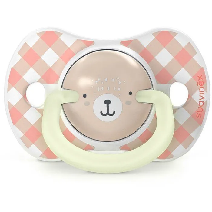 Suavinex SX Pro Pack de 2 Chupetes Simétricos Night&Day Wild&Free para 0 a 6 meses, Rosa - SUA8426420904674