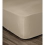Lovely Home Sábana ajustable 100% algodón 90x190x25 cm beige