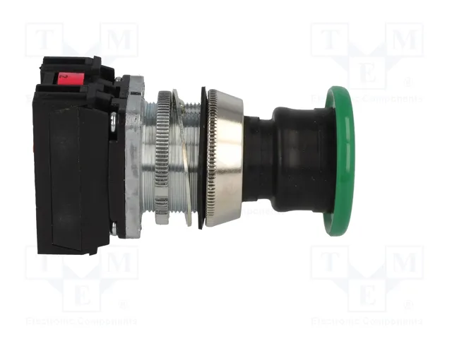 PROMET Interruptor de presión verde 30mm NC + NA PROMET Interruptor de presión verde 30mm NC + NA
