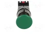 PROMET Interruptor de presión verde 30mm NC + NA