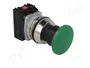 PROMET Interruptor de presión verde 30mm NC + NA