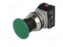 PROMET Interruptor de presión verde 30mm NC + NA