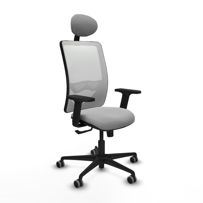 PIQUERAS Y CRESPO Silla de oficina Zulema con mecanismo Sincro Gris claro y Blanco PIQUERAS Y CRESPO Silla de oficina Zulema con mecanismo Sincro Gris claro y Blanco