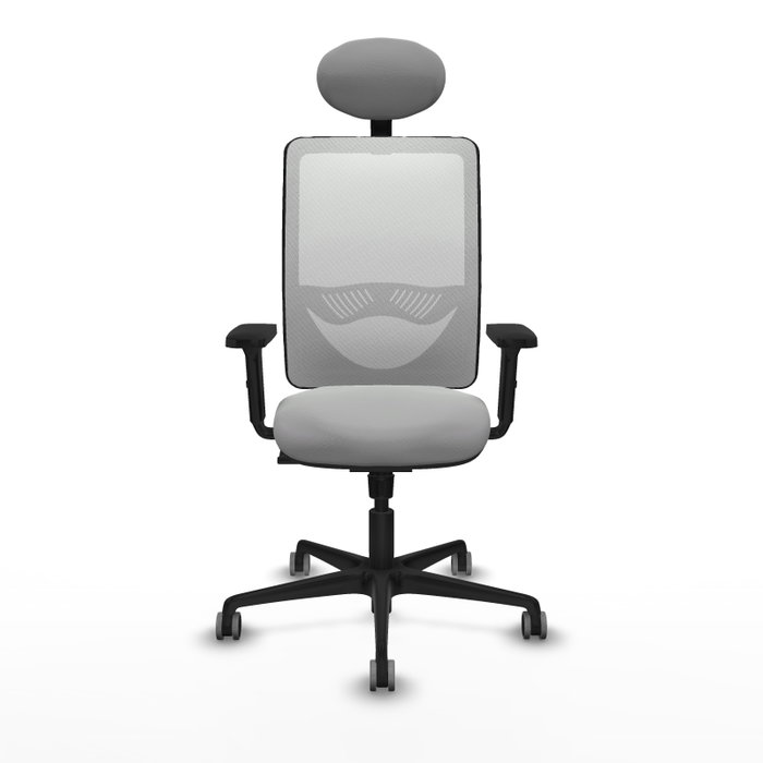PIQUERAS Y CRESPO Silla de oficina Zulema con mecanismo Sincro Gris claro y Blanco PIQUERAS Y CRESPO Silla de oficina Zulema con mecanismo Sincro Gris claro y Blanco