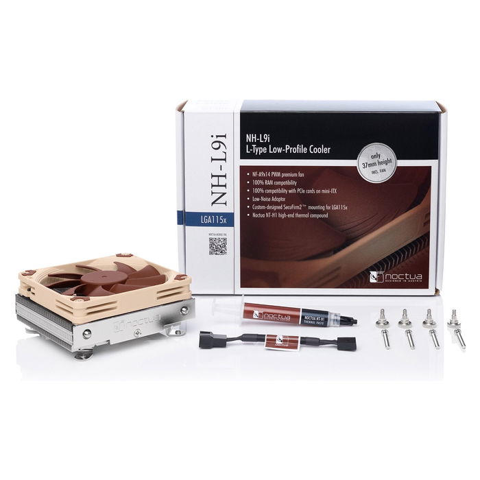 NOCTUA NH-L9i Procesador Refrigerador con Ventilador, Baja Altura, Intel LGA115x