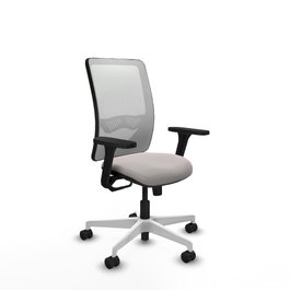 PIQUERAS Y CRESPO Silla de oficina Zulema con mecanismo Sincro, Blanco